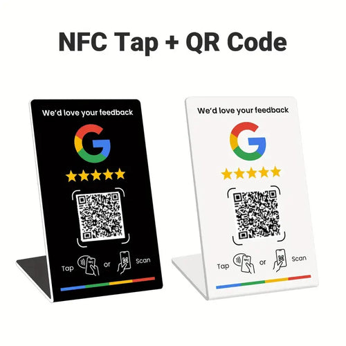 NFC Google Review Card – Standing Table Display